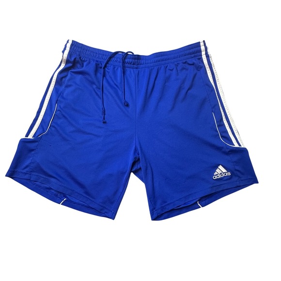 adidas Other - Adidas Shorts Mens XL Blue Climalite Soccer Athletic Z21561 3-Stripe Training